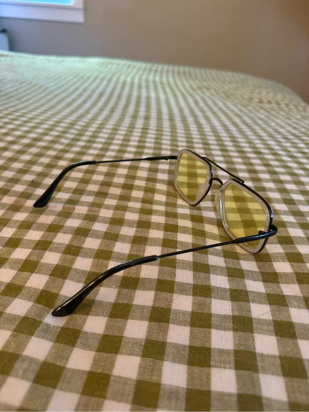 Free People Yellow Lens Aviator-Style Sunglasses